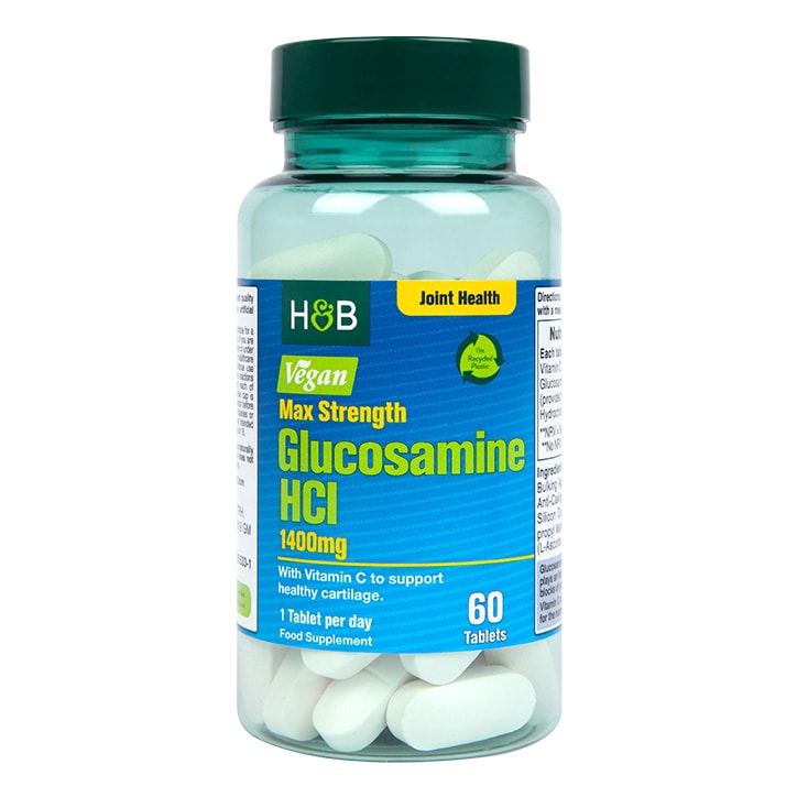 Holland & Barrett Max Strength Vegan Glucosamine HCI 1400mg 60 Tablets